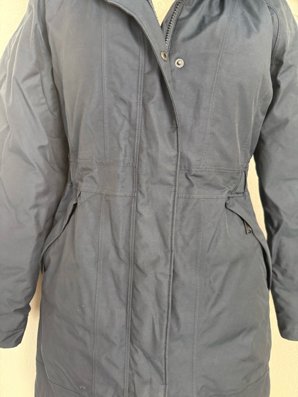 The North Face Women’s Arctic Parka goose Down hooded Jacket coat navy small - Picture 2 of 9